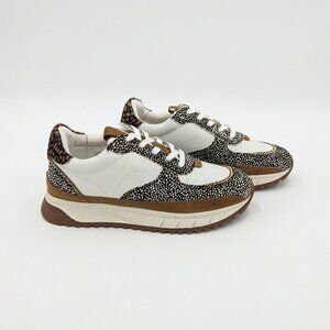Madewell MWL Kickoff Trainer Sneakers in Leather and Spot Mix Size 5.5